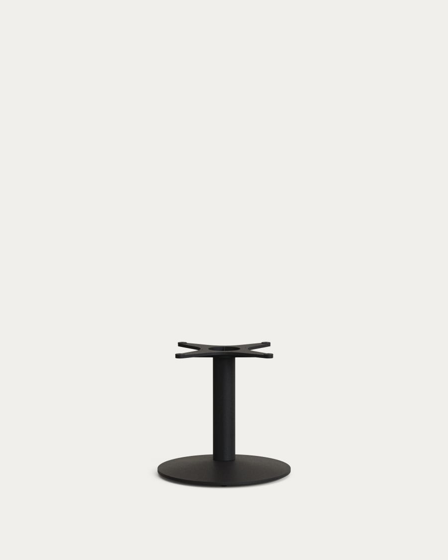 Esilda side table base with a round steel base in black painted finish Ø42.5x45 cm
