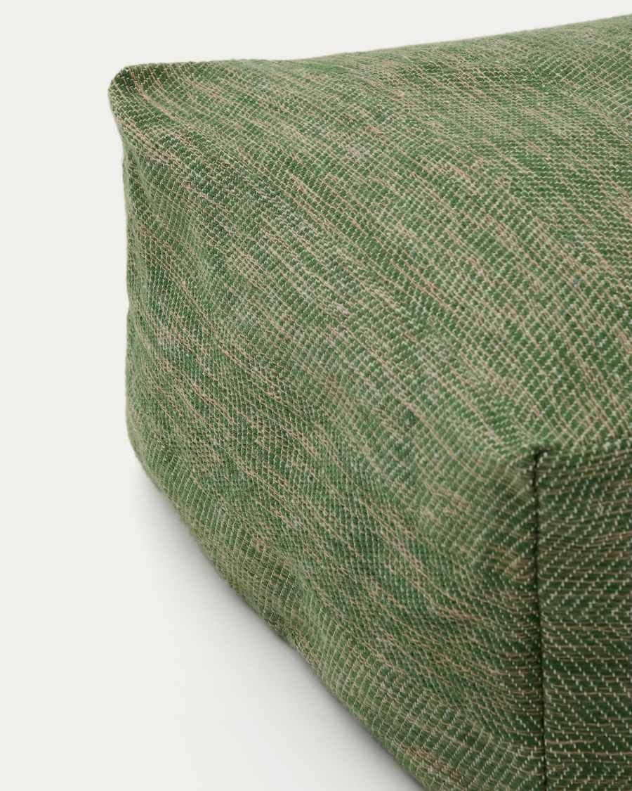 Pouf Vedell 100% PET verde 60 x 60 x 30 cm