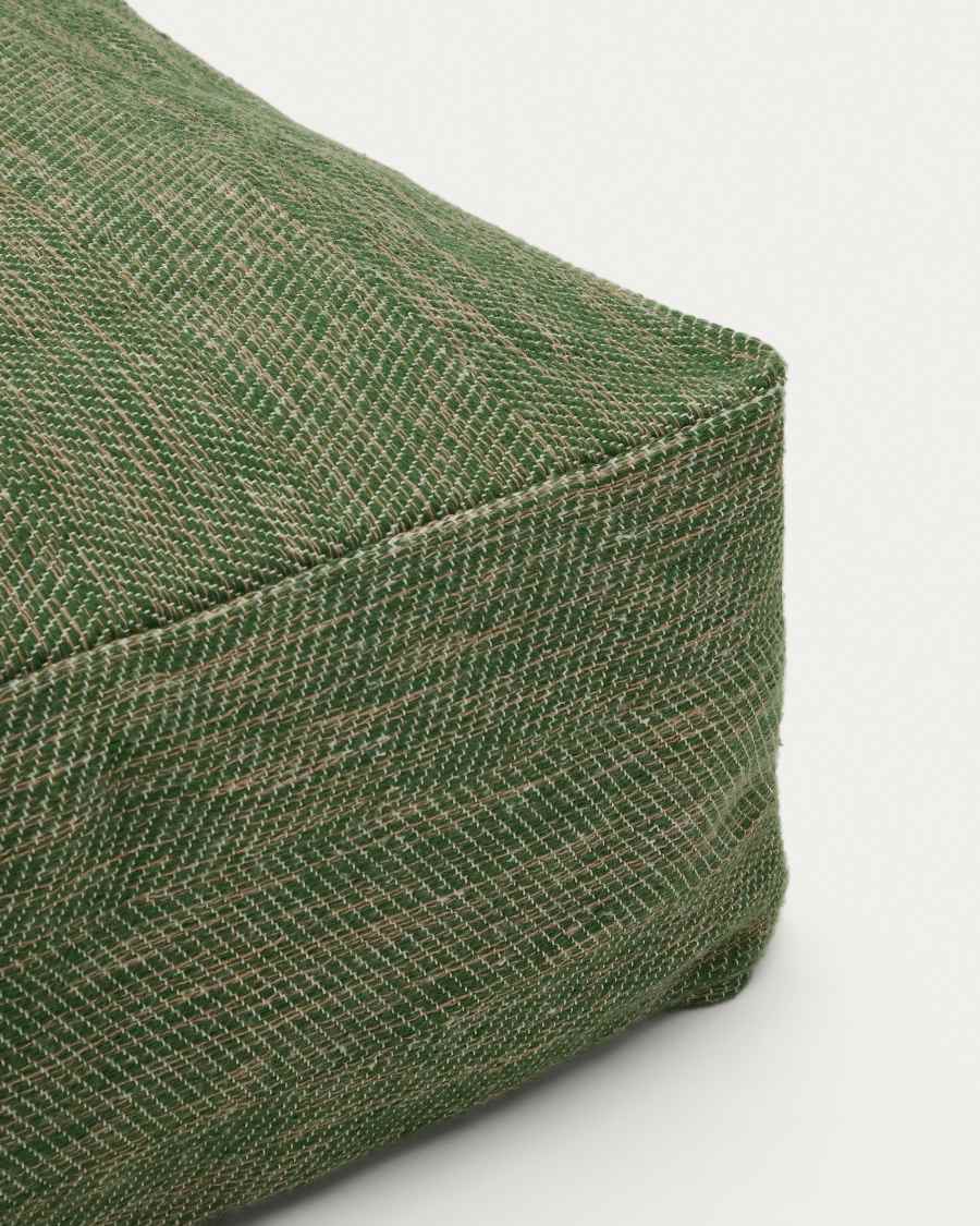 Pouf Vedell 100% PET verde 60 x 60 x 30 cm
