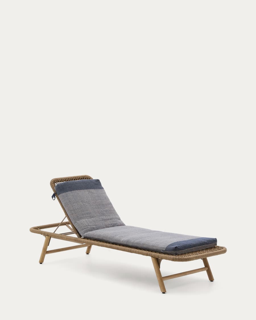 Cuscino per sdraio Delnar 100% PET blu 155 x 50 cm