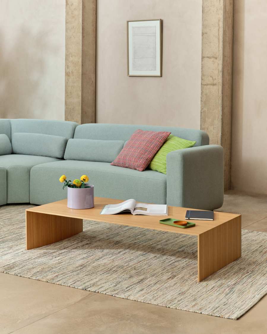 Table basse Litto en placage de chêne FSC Mix Credit 140 x 70 cm