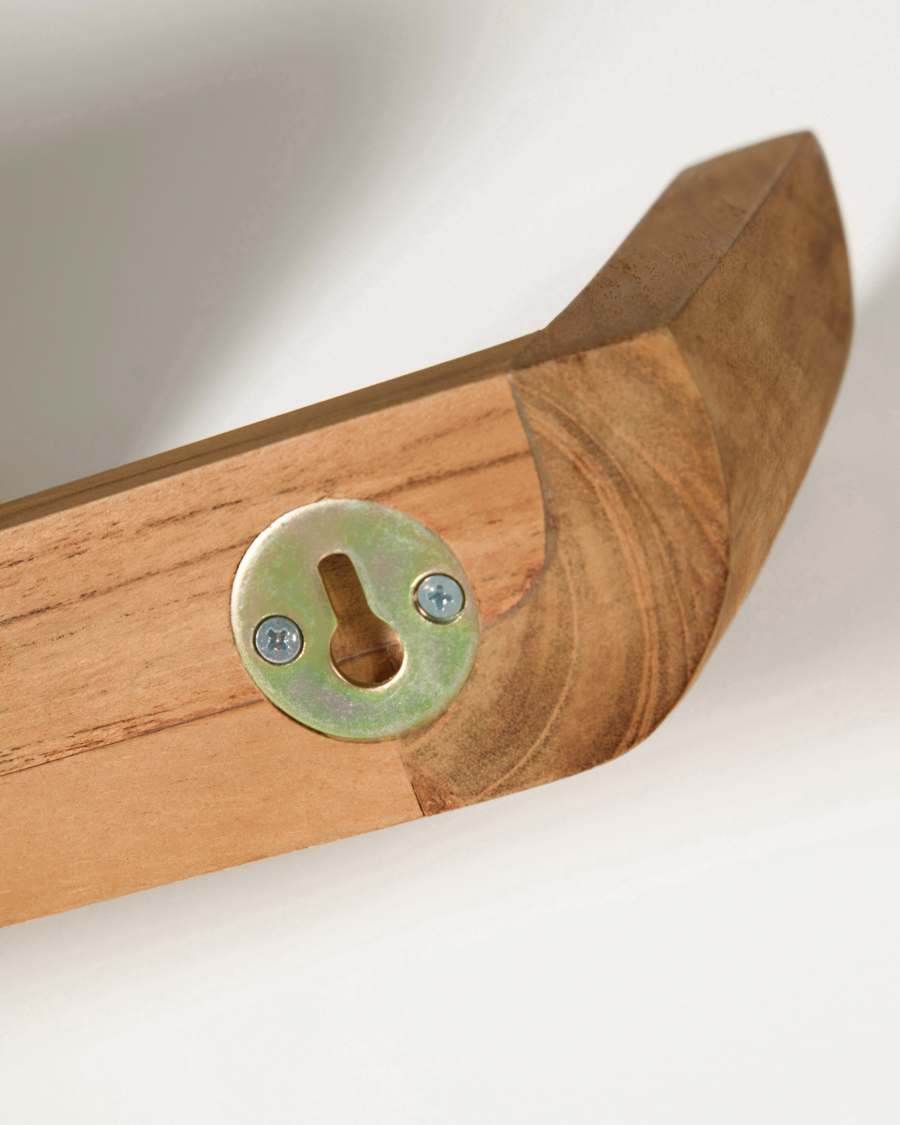 Shamel set of 2 solid teak shelves 50 x 5 cm