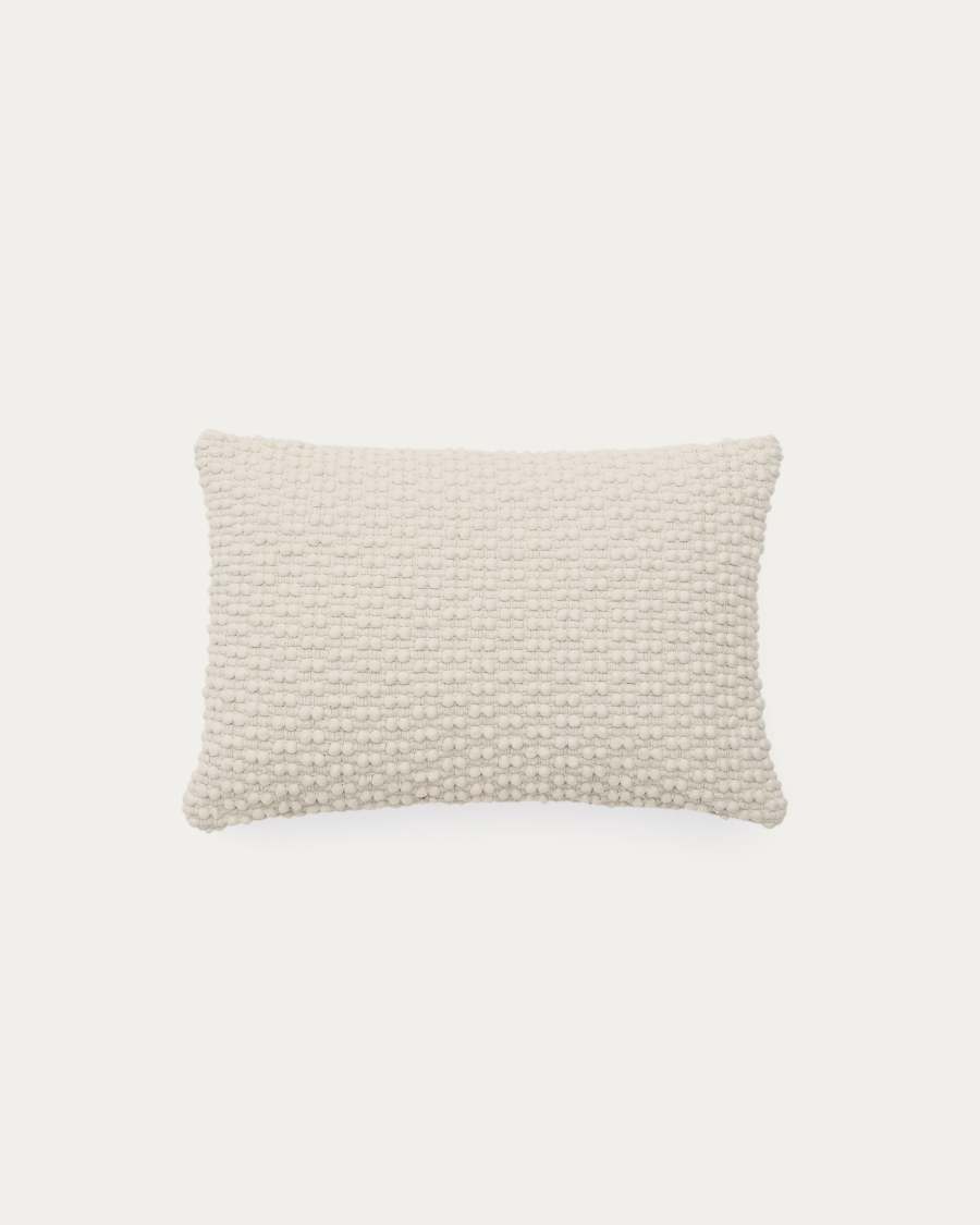 Mascarell white cotton and polyester cushion cover 40 x 60 cm