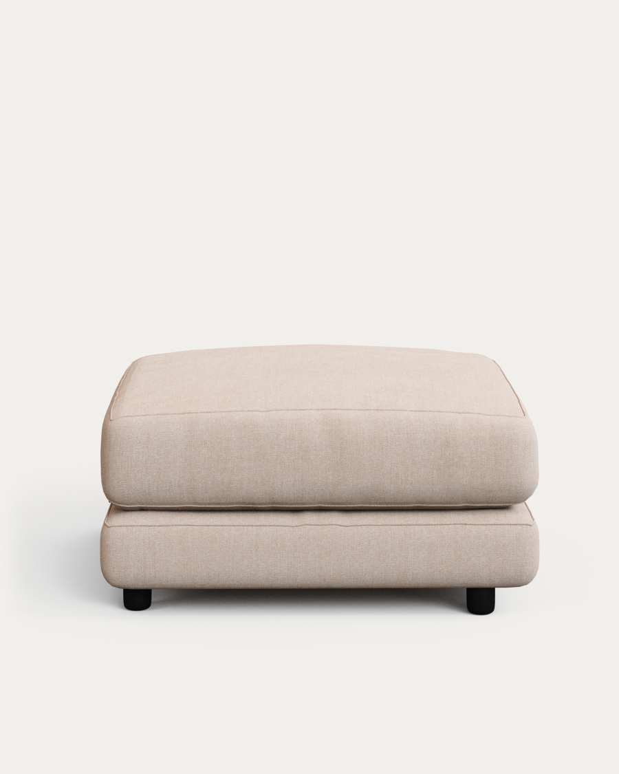 Gala footrest beige, 90 x 90 cm