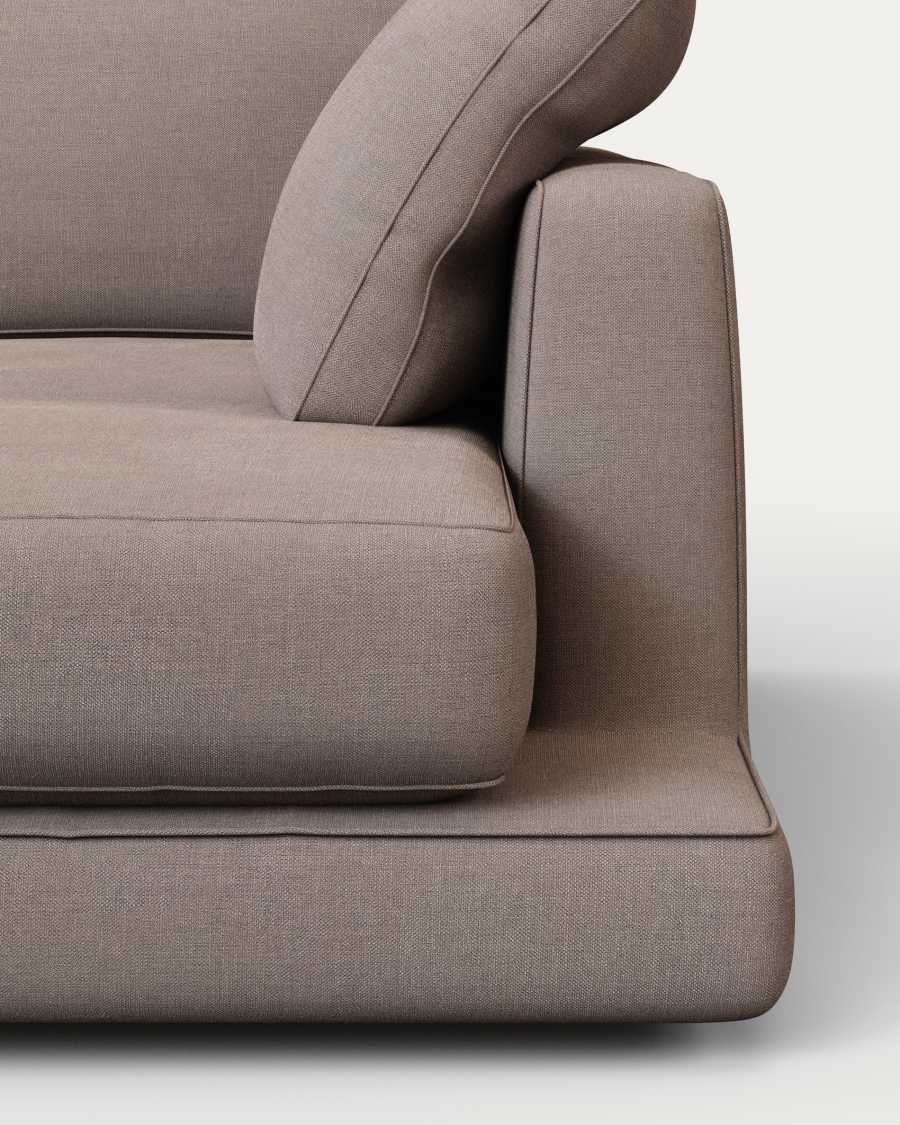 Gala 4-seater sofa with right chaise longue taupe, 300 cm