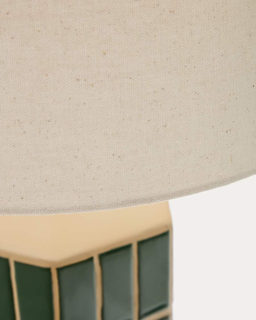 Lampe de table Rue en céramique verte