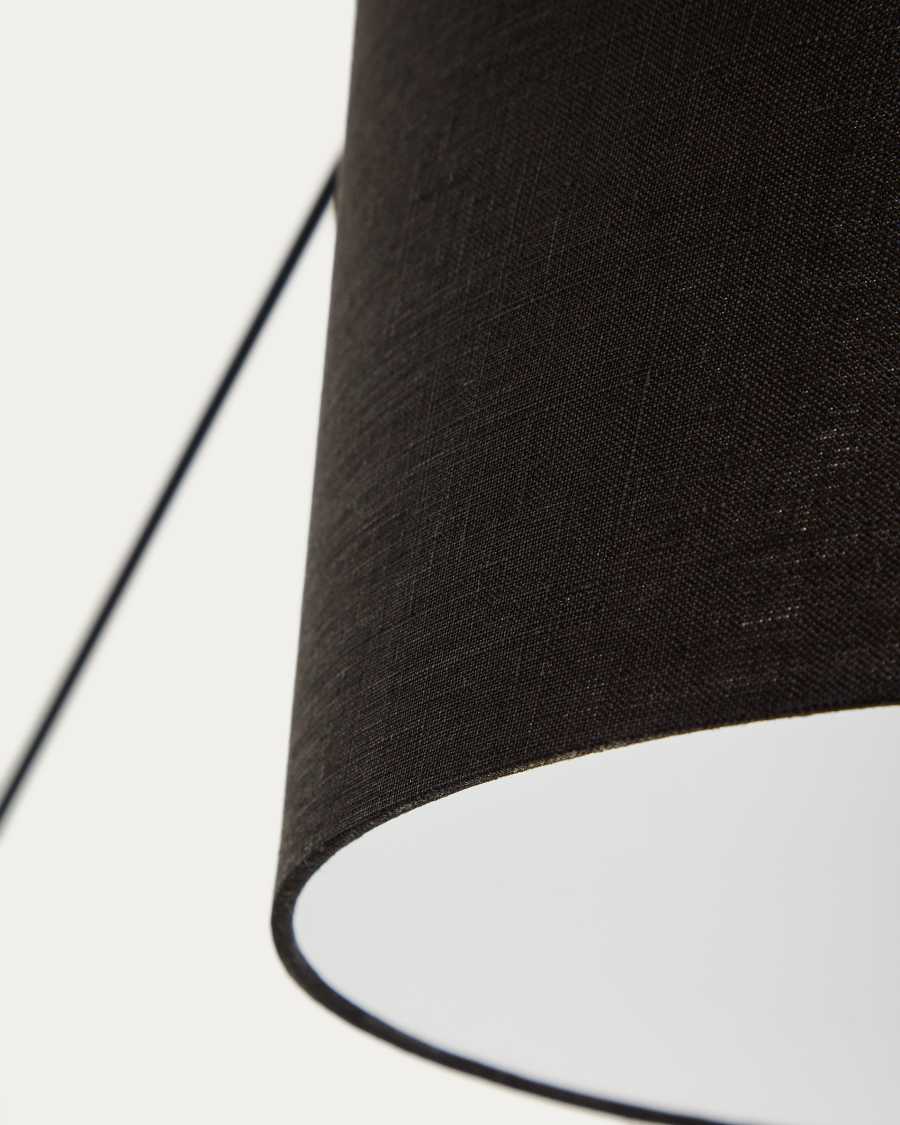 Applique Jex en métal peint noir. adaptateur UK