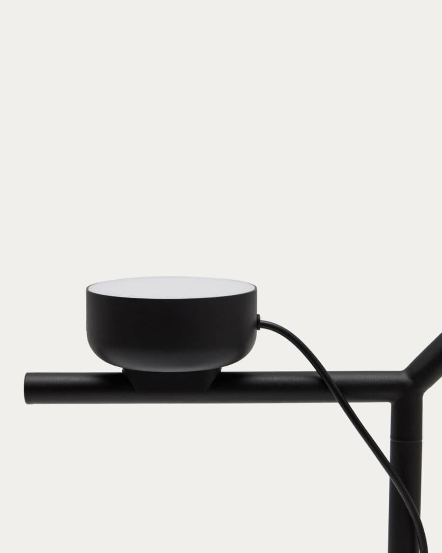 Orey black metal floor lamp with multi-position spotlight UK