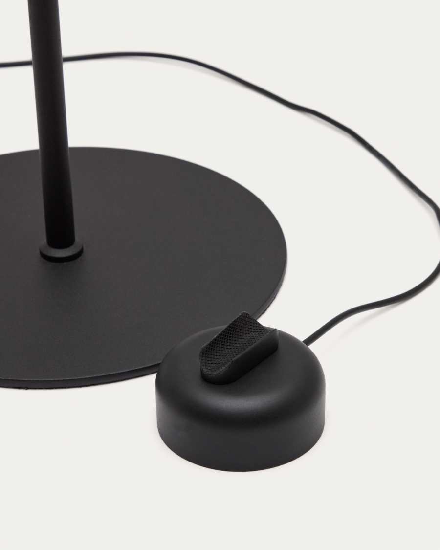 Orey black metal floor lamp with multi-position spotlight UK