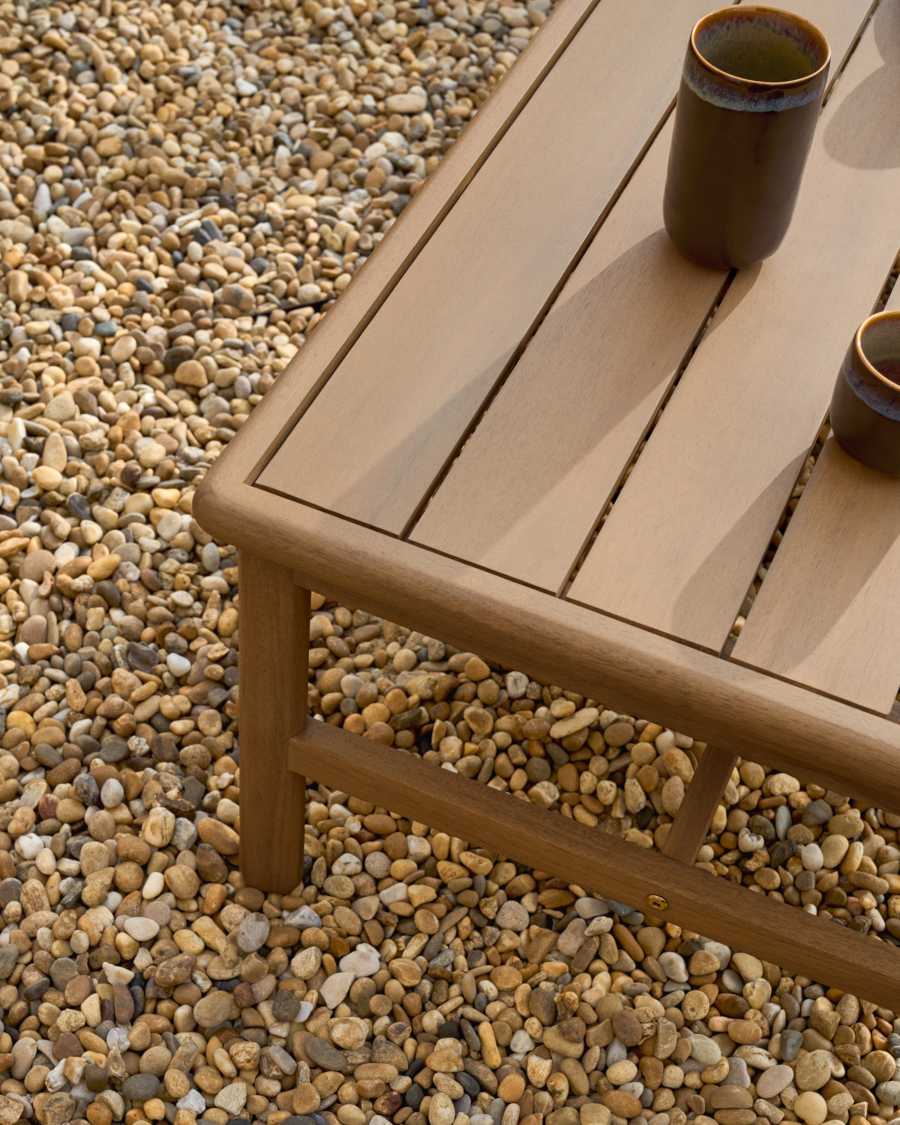 Alabe set consisting of one 2-seater sofa, 2 armchairs and one coffee table in FSC 100% acacia wood