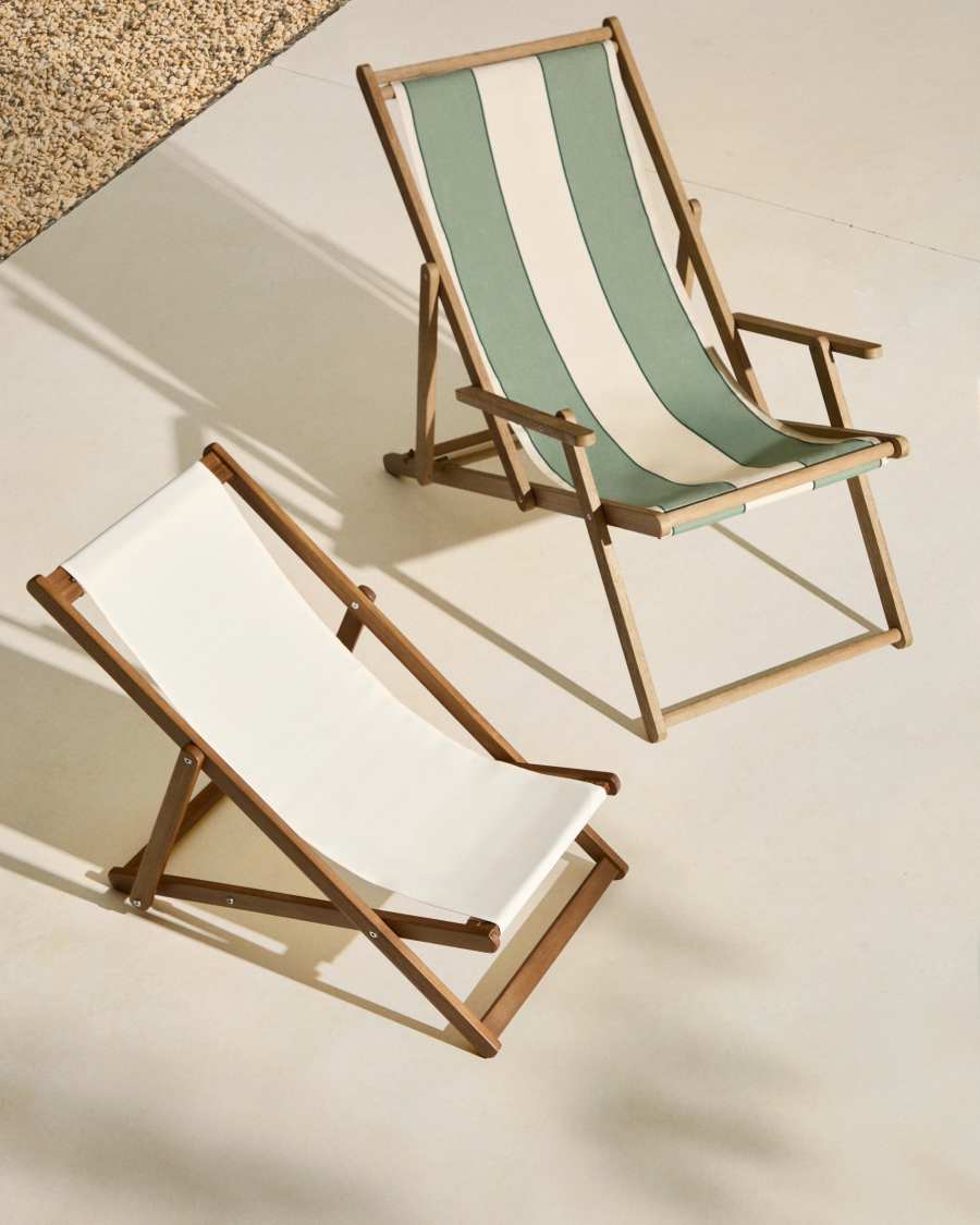 Adredna children’s beige outdoor folding hammock made of FSC 100% solid acacia wood