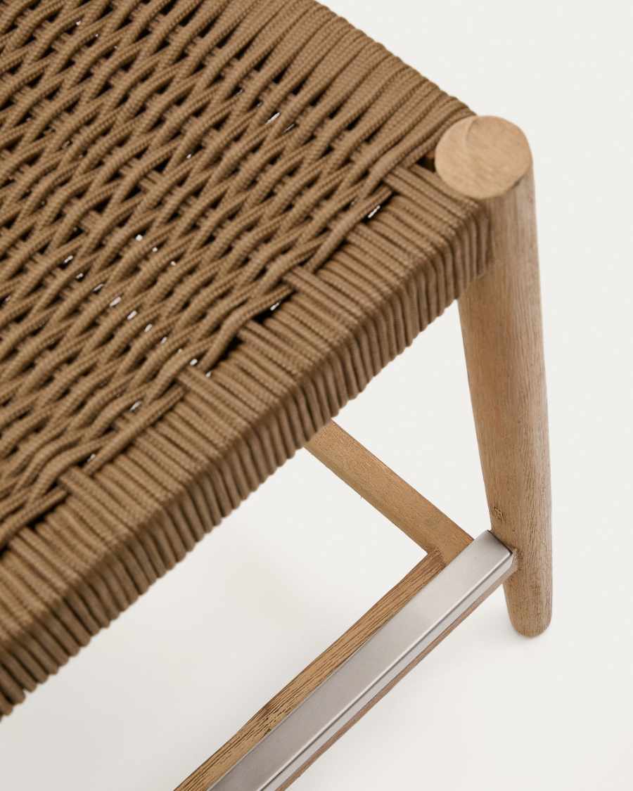 Nina stool in solid acacia wood height 62 cm