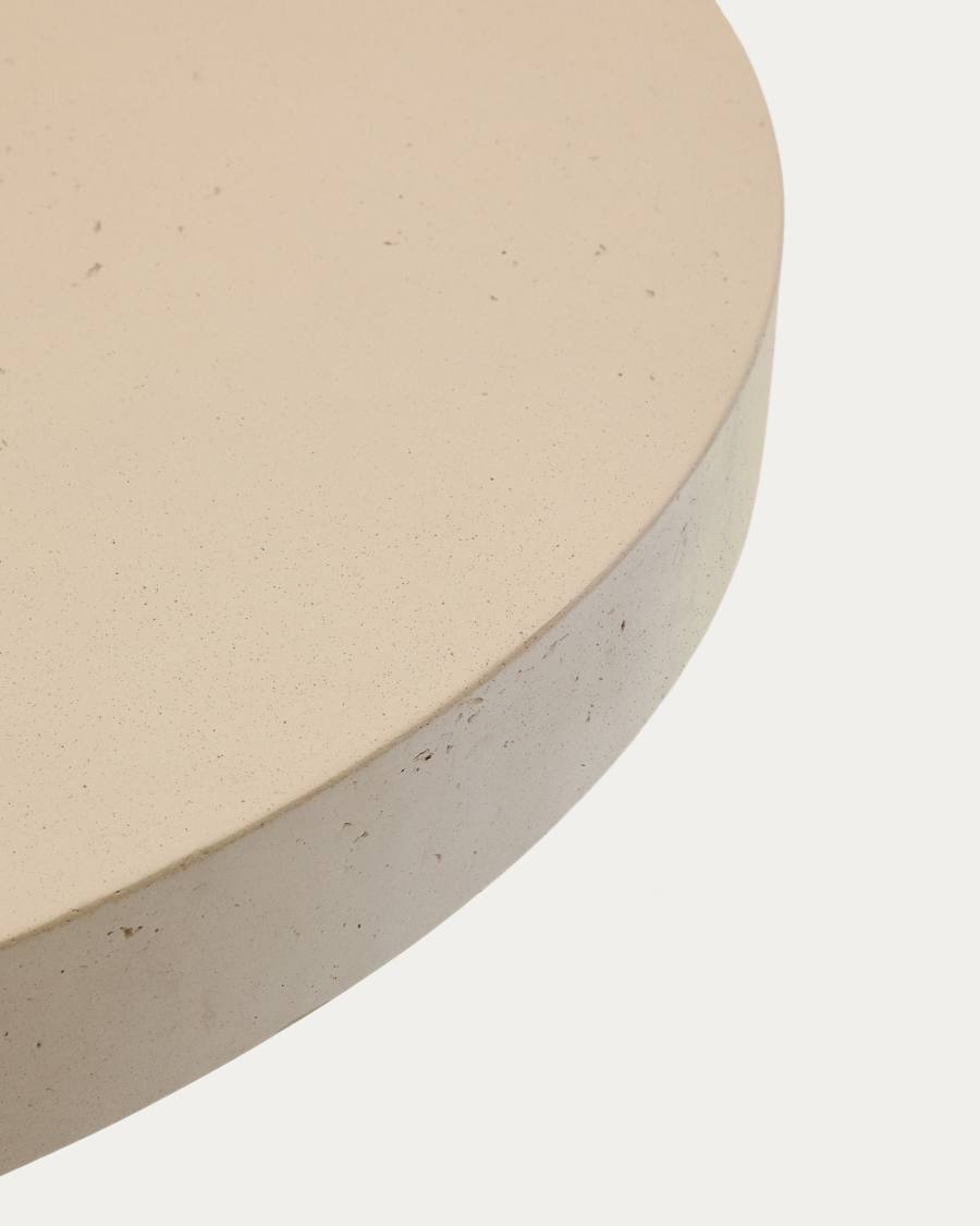 Runder Tisch Aiguablava aus Zement in Beige Ø 120 cm