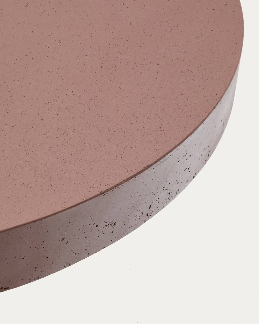 Taula rodona Aiguablava de ciment terracota Ø90 cm