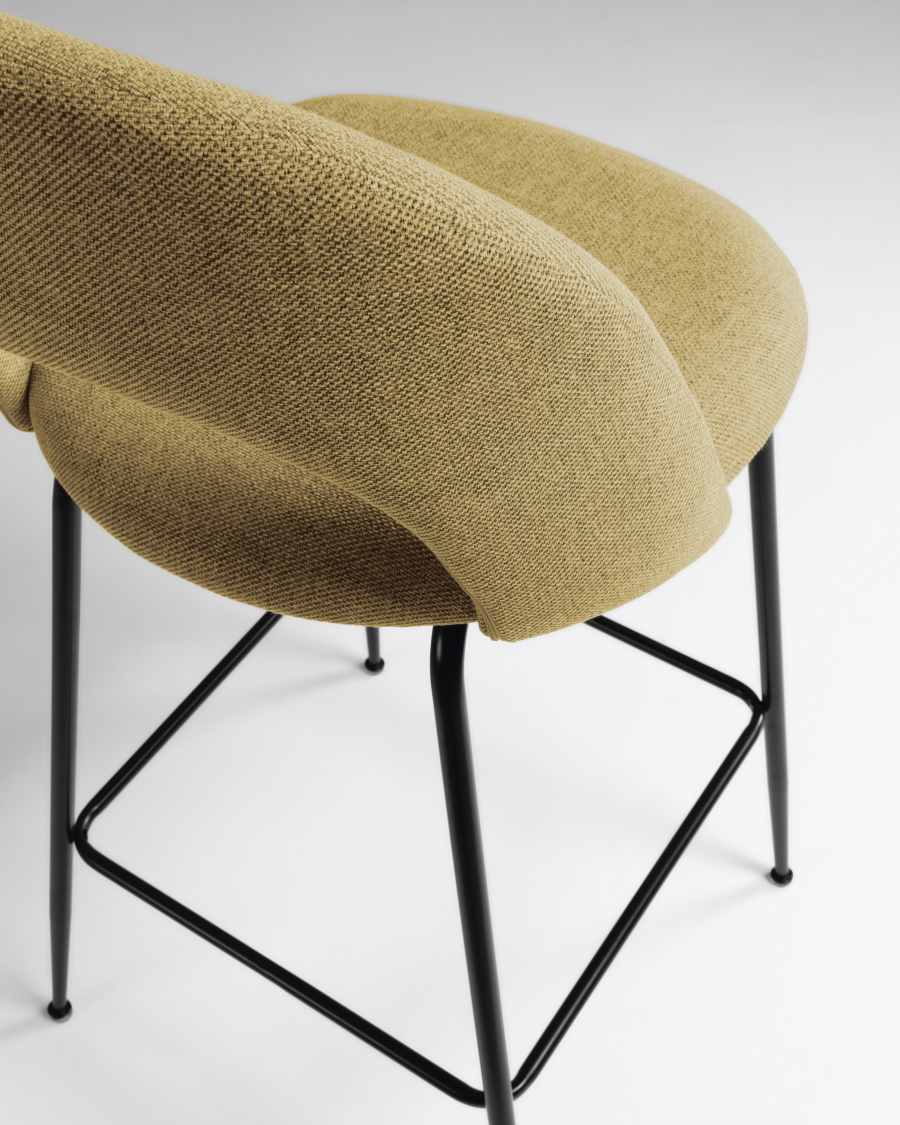 Mahalia mustard-yellow stool height 63 cm FSC 100%