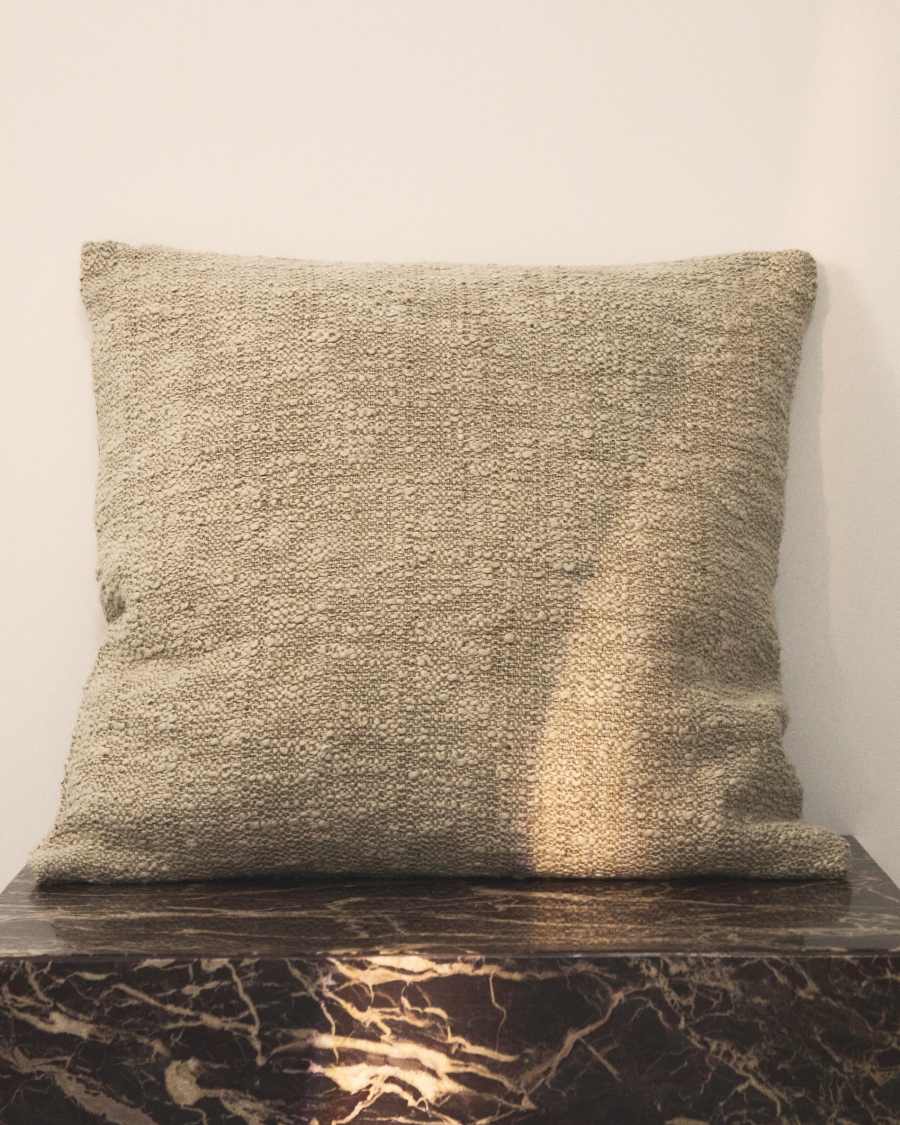 Mevia cushion cover in beige linen blend 50 x 50 cm