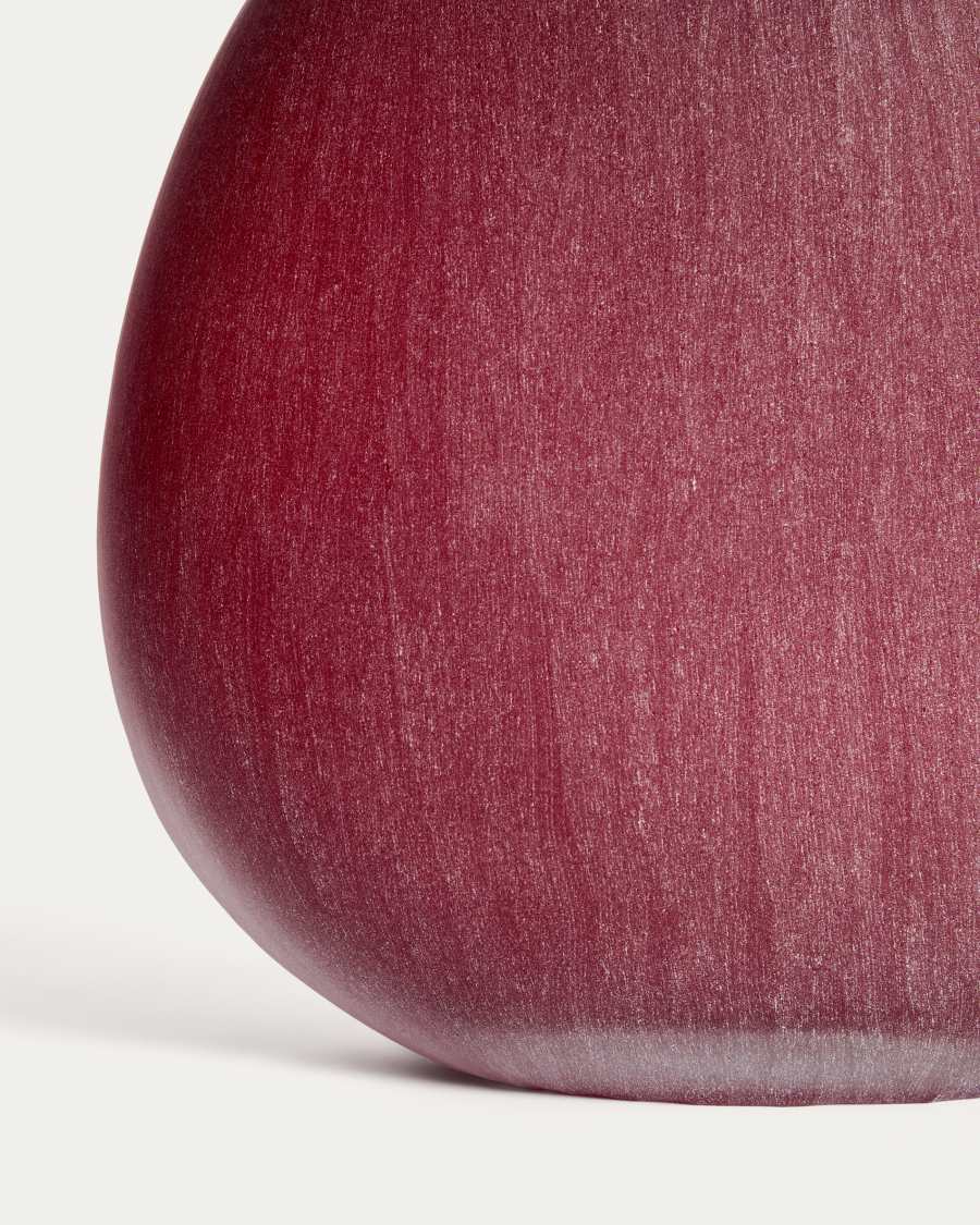 Vase Rovena en verre bordeaux 33,5 cm