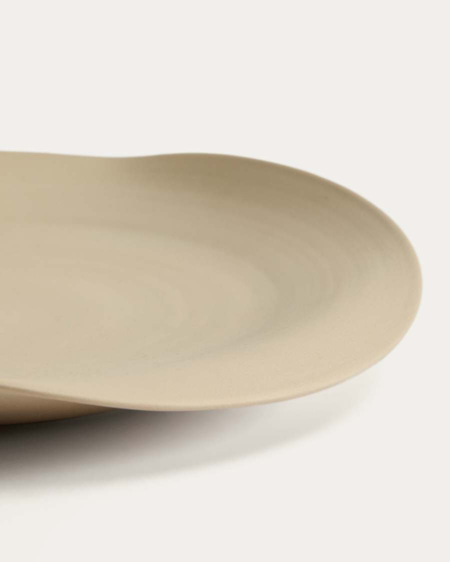 Ebenor beige ceramic table centerpiece Ø 30 cm