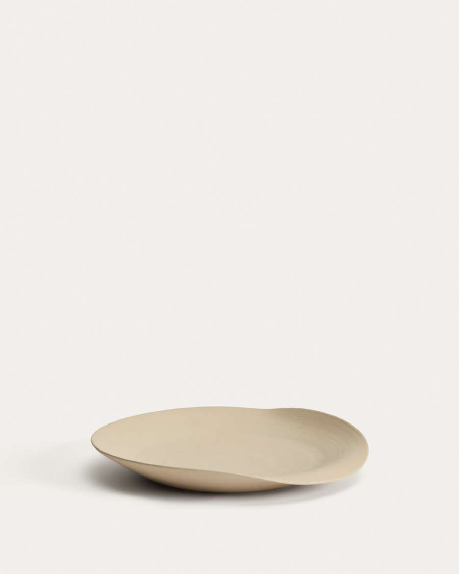 Ebenor beige ceramic table centerpiece Ø 30 cm