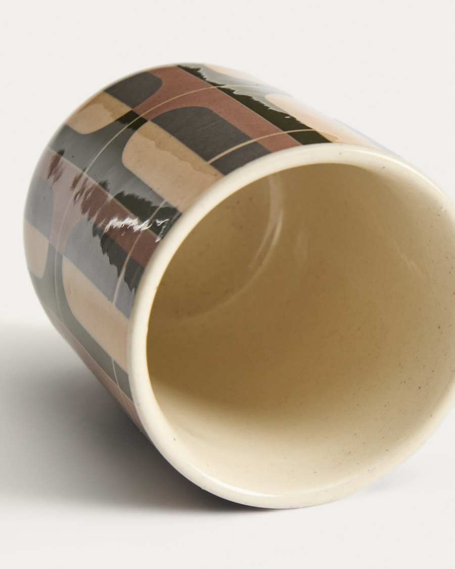 Julnet mug in brown ceramic