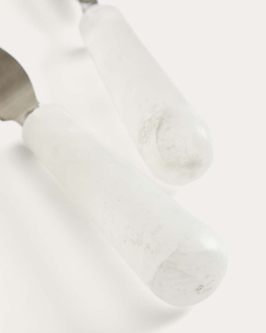 Butterbesteck-Set Noreli aus Alabaster