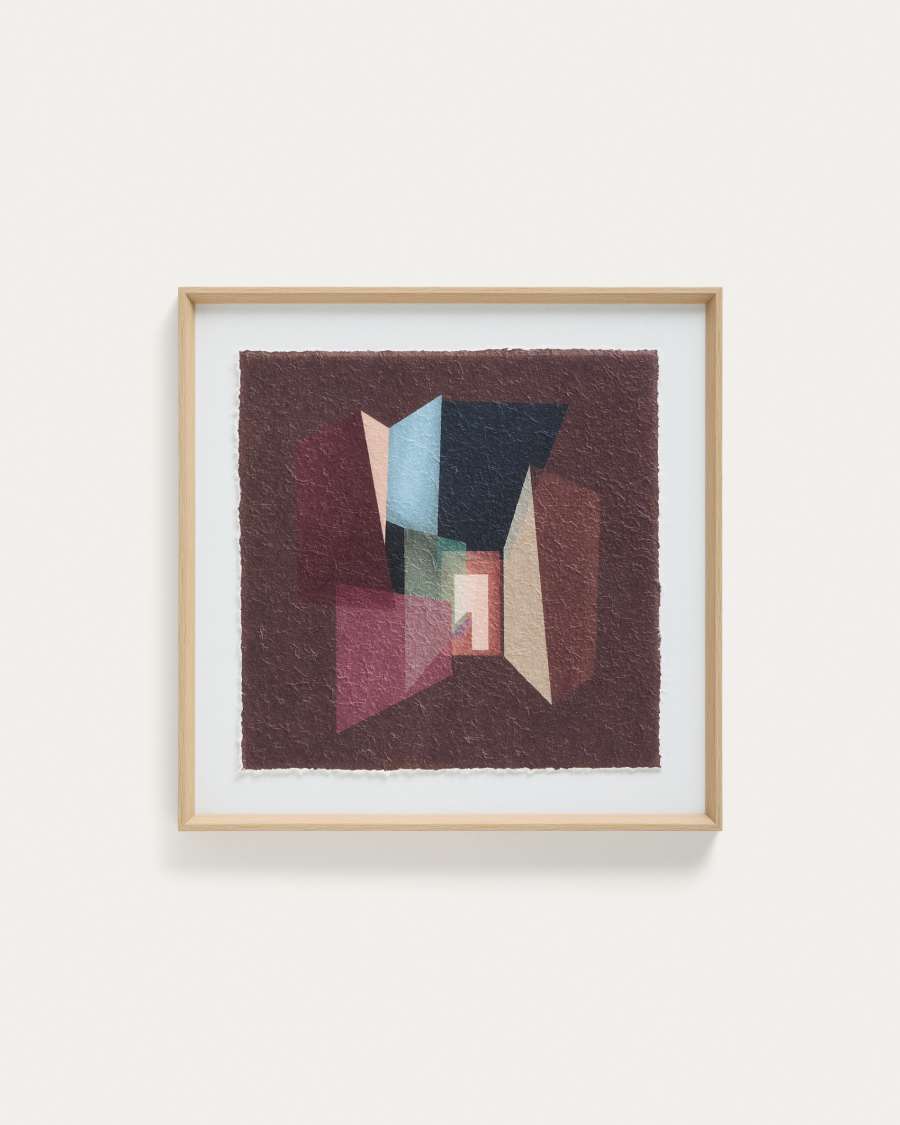 Tableau Veluni en papier recyclé multicolore 60 x 60 cm