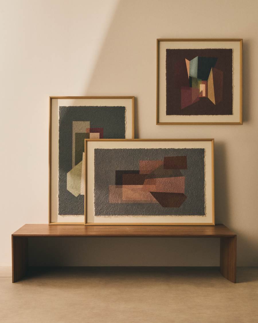 Tableau Veluni en papier recyclé multicolore 60 x 60 cm