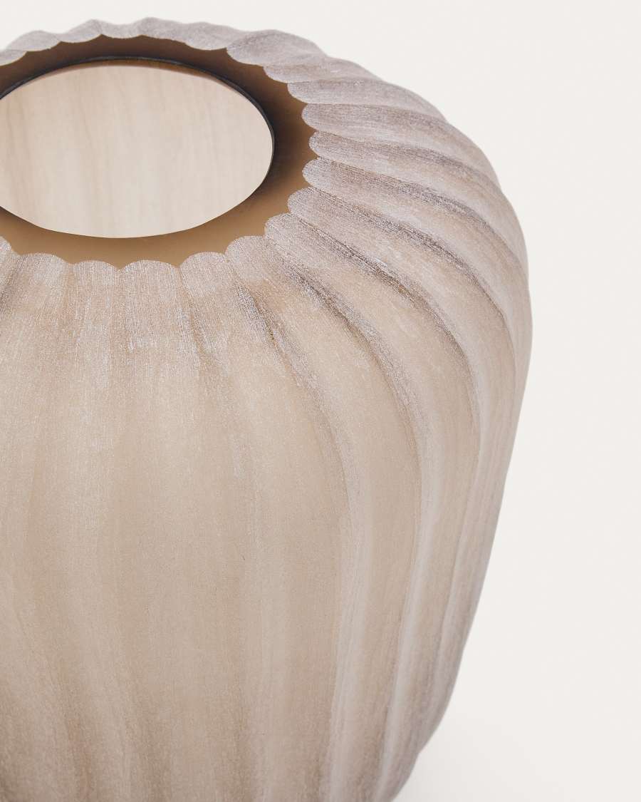 Lumia beige glass vase 38cm