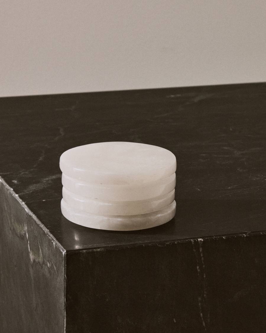 Set di 4 sottobicchieri Noreli in alabastro