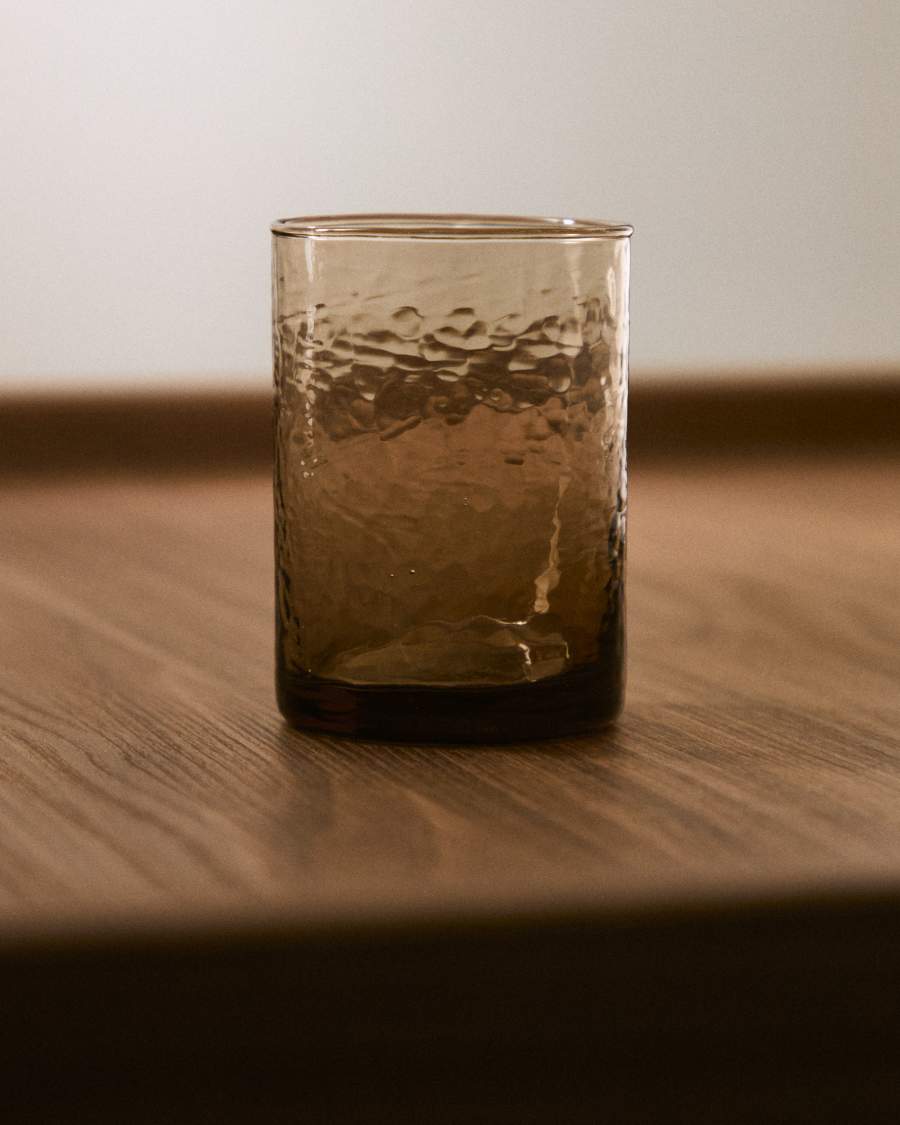 Obila cup made of brown recycled glass