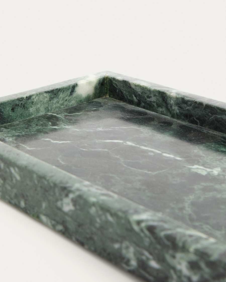 Serela tray in green marble 35 x 18 cm