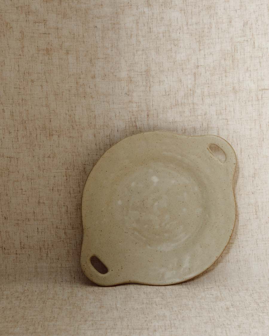 Zunel beige ceramic plate