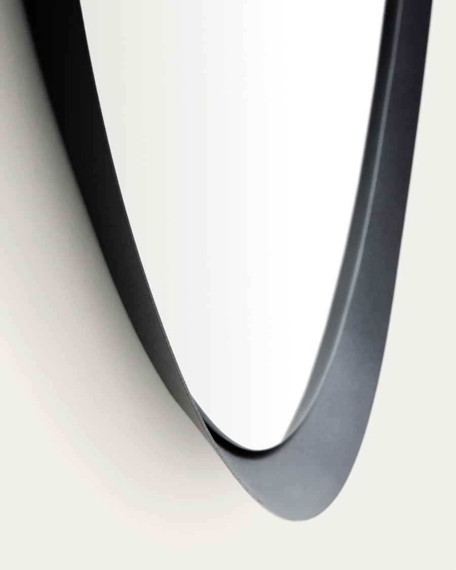 Tebel black metal mirror 67.5 x 74.5cm