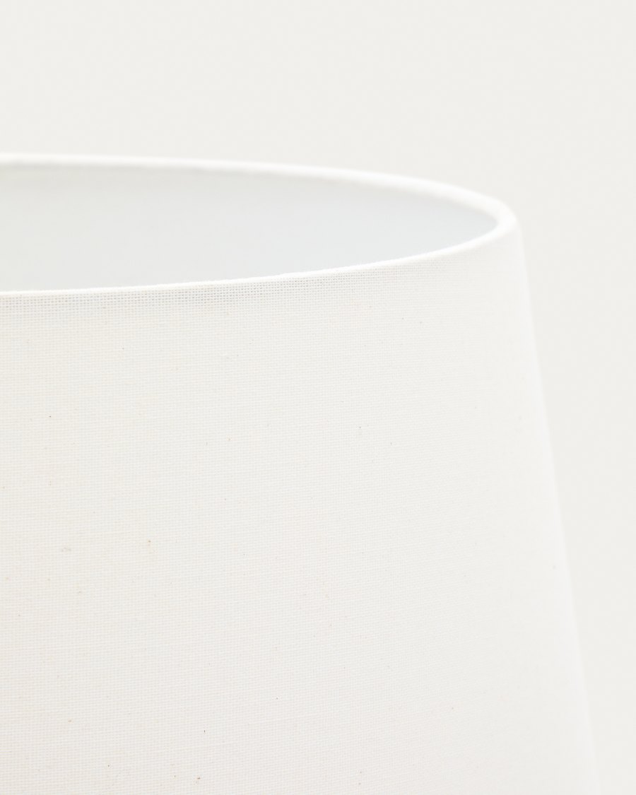 Marga floor lamp made from solid rubber wood with dark finish