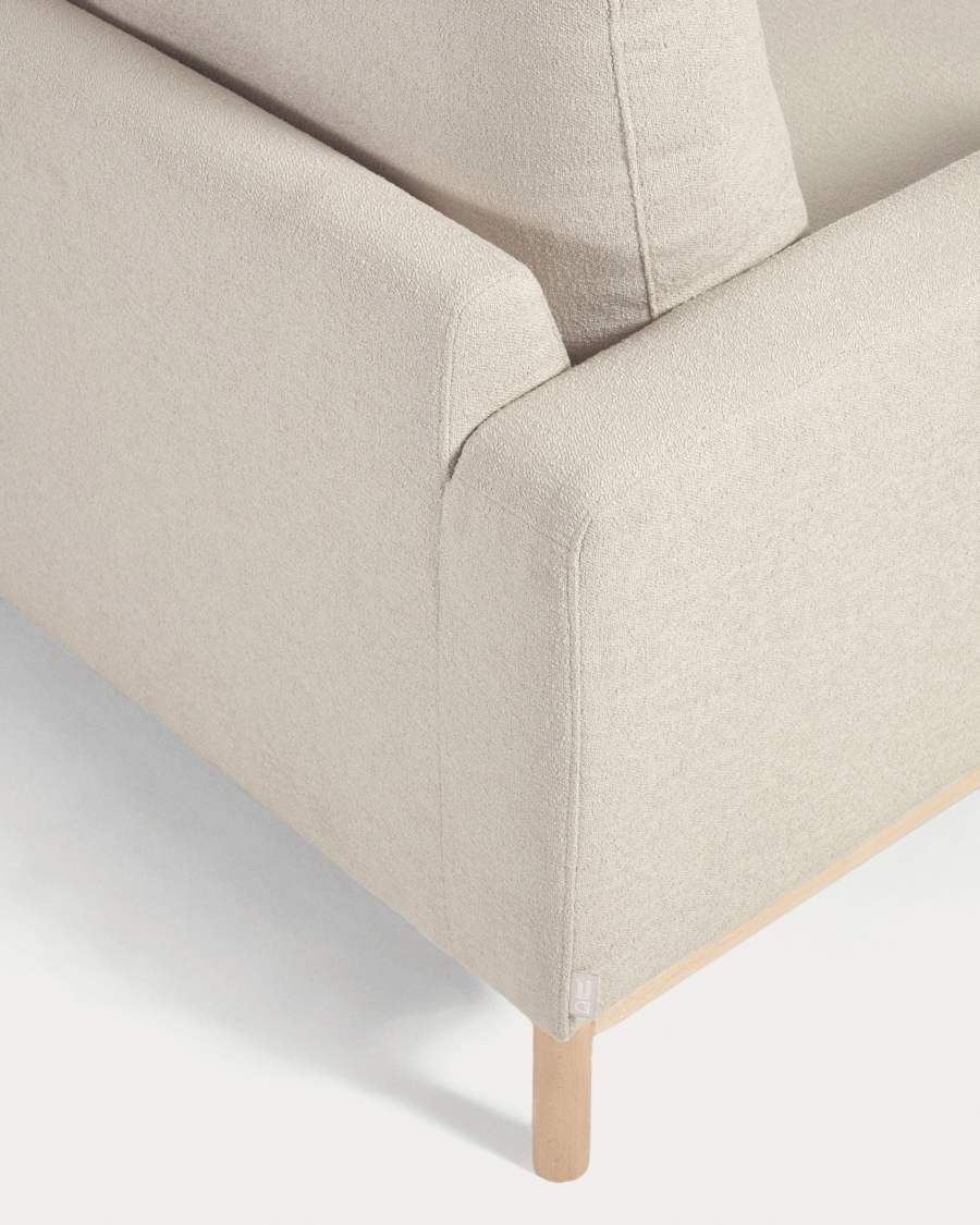 Mihaela 3 seater sofa with right-hand chaise longue in white micro bouclé, 264 cm FSC Mix Credit