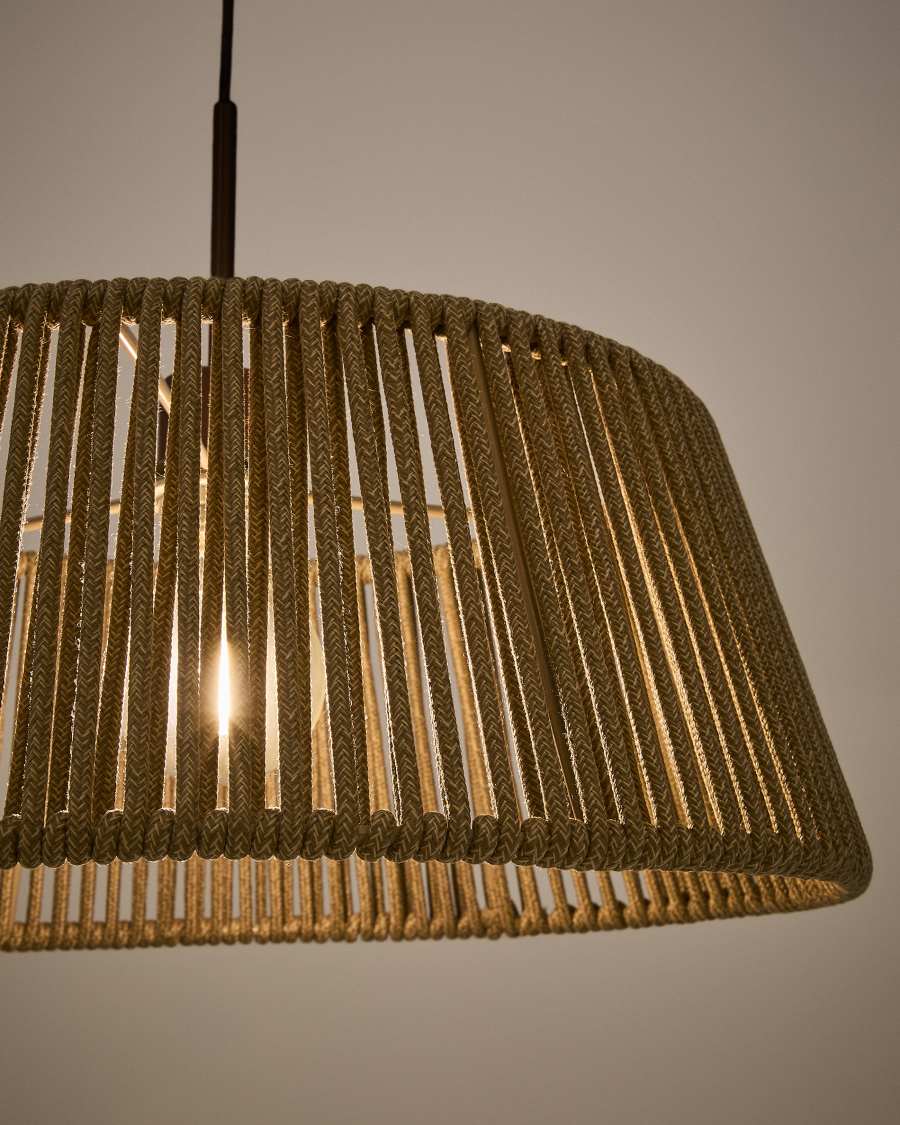 Aldet ceiling lampshade in beige mottled rope cord Ø46cm