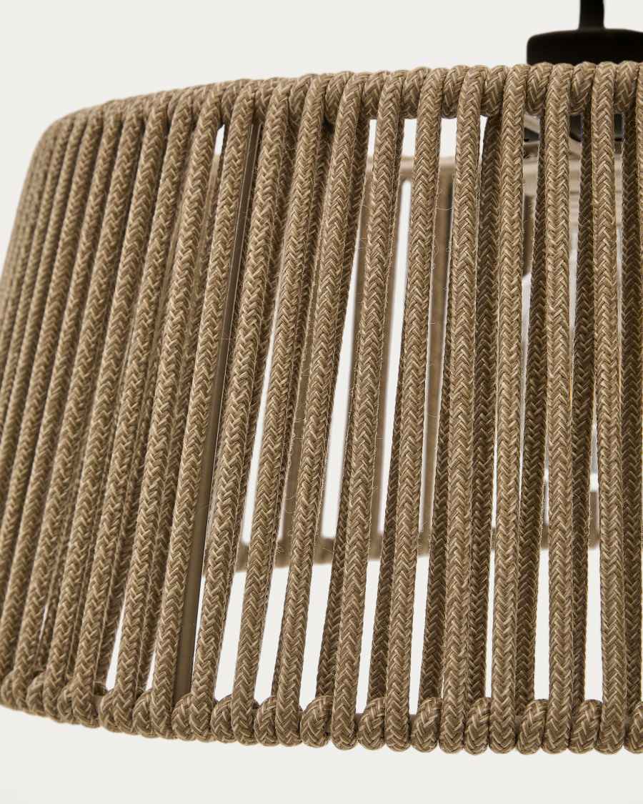 Aldet ceiling lampshade in beige mottled rope cord Ø46cm