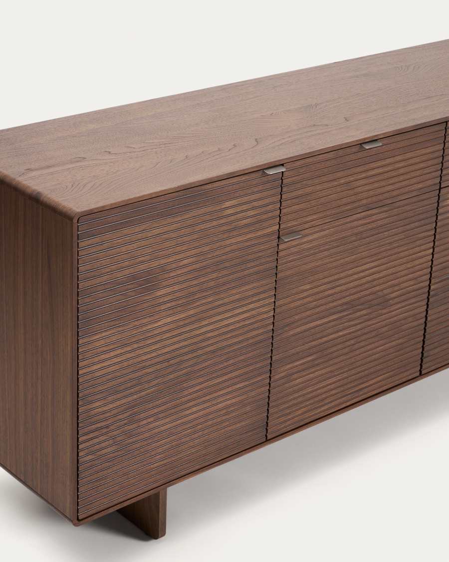 Buffet Norlen 4 portes et 2 tiroirs en placage de noyer FSC Mix Credit 194,5 x 78 cm