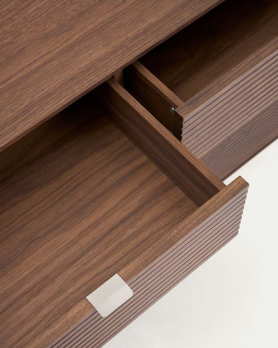 Buffet Norlen 4 portes et 2 tiroirs en placage de noyer FSC Mix Credit 194,5 x 78 cm