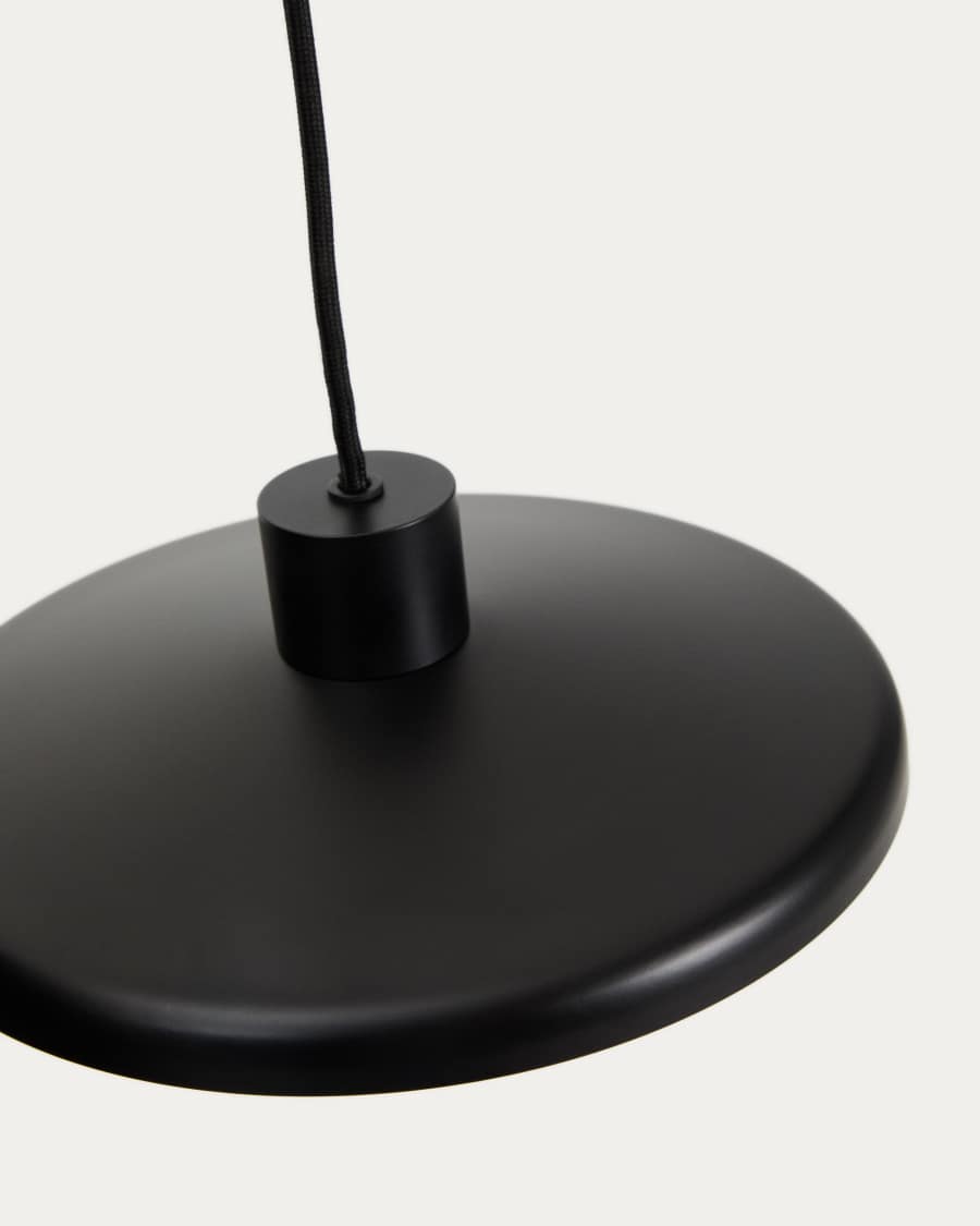 Nuvira ceiling lamp in black satin metal