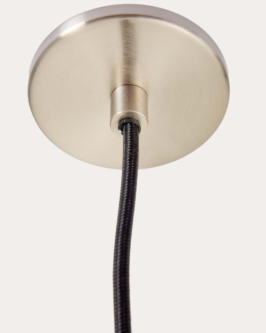 Nuvira ceiling lamp in light grey brushed metal