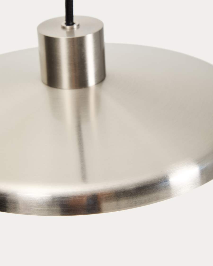 Nuvira ceiling lamp in light grey brushed metal