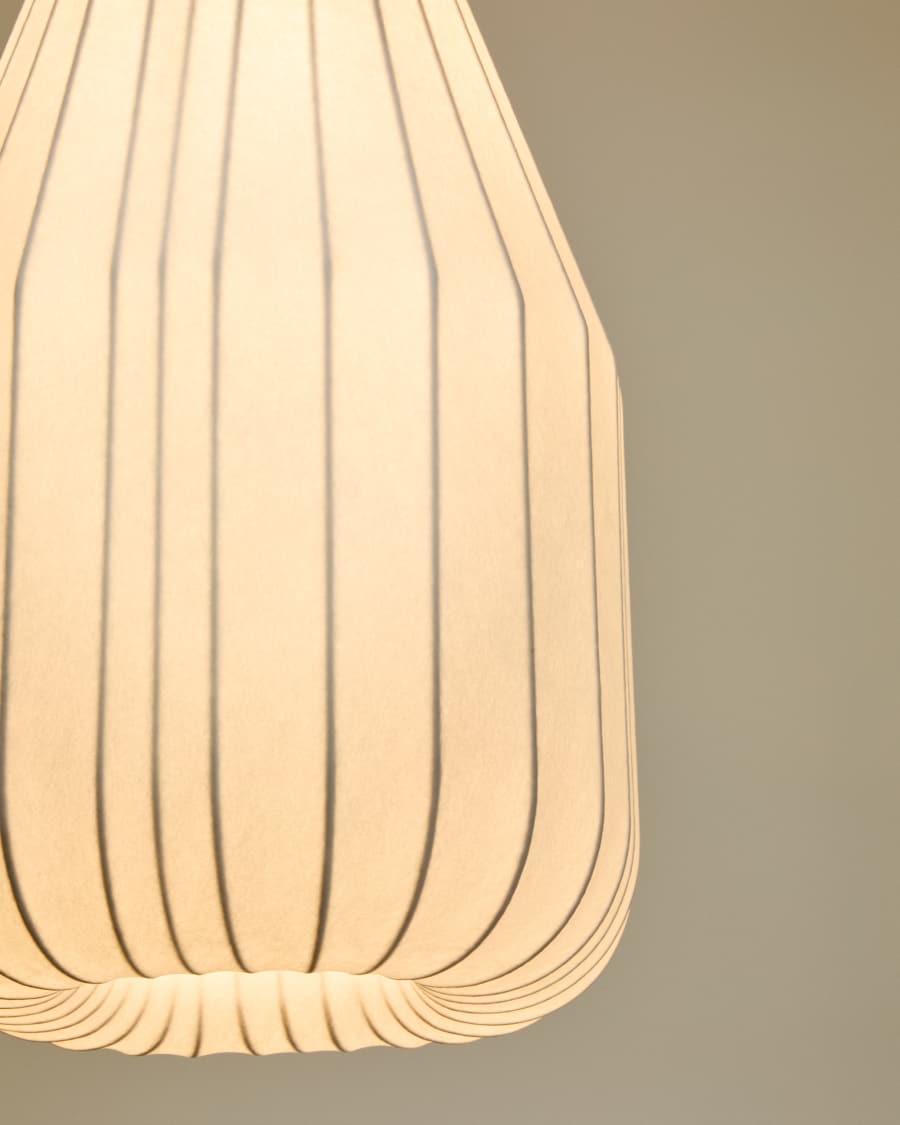 Deckenleuchte Somar aus Synthetikfasern und Stahlstäben, Ø 30 cm