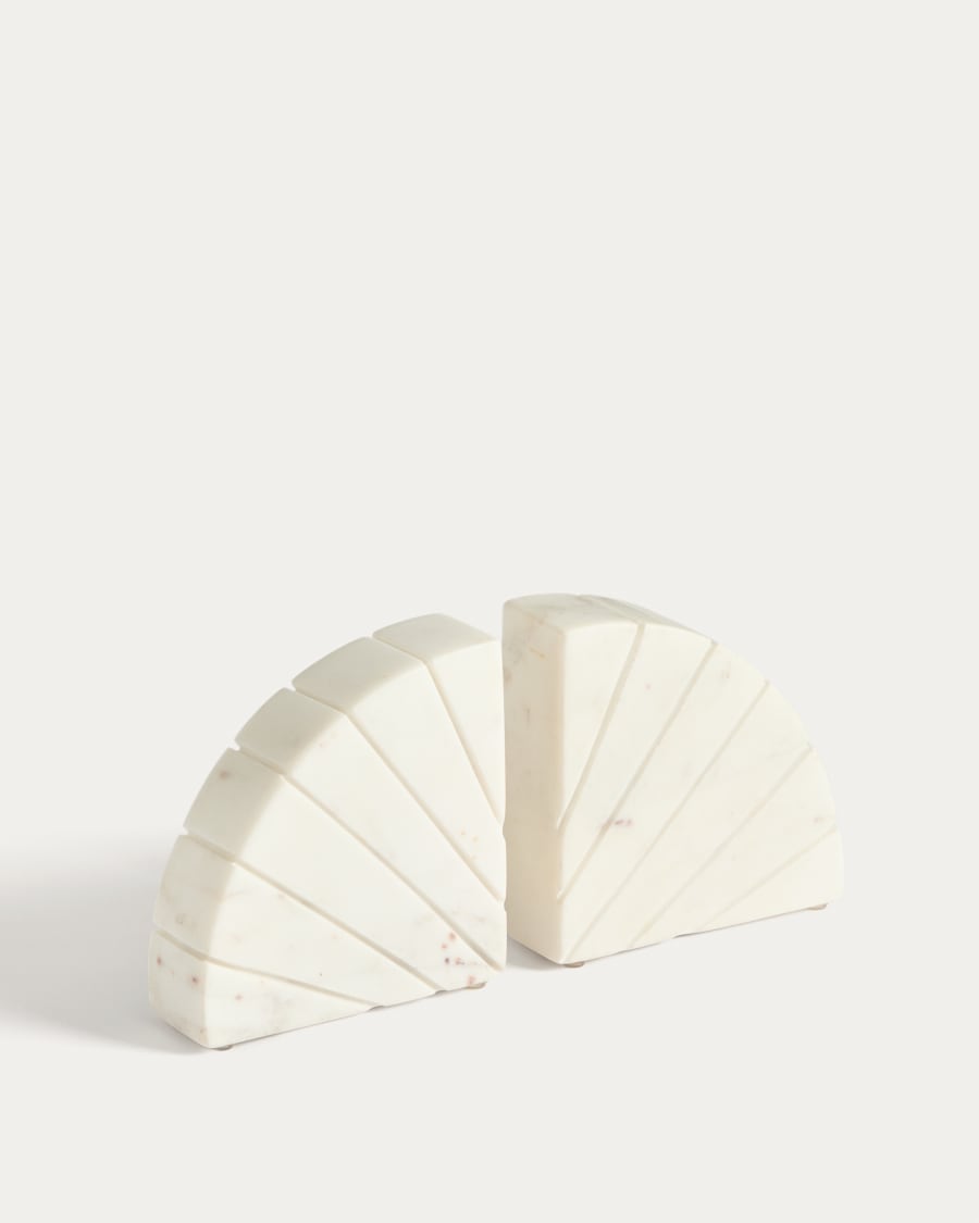 Serela bookend in white marble