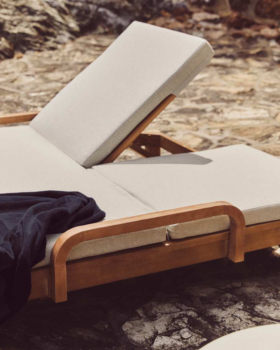 Sonsaura double sun lounger made from solid eucalyptus wood FSC 100%