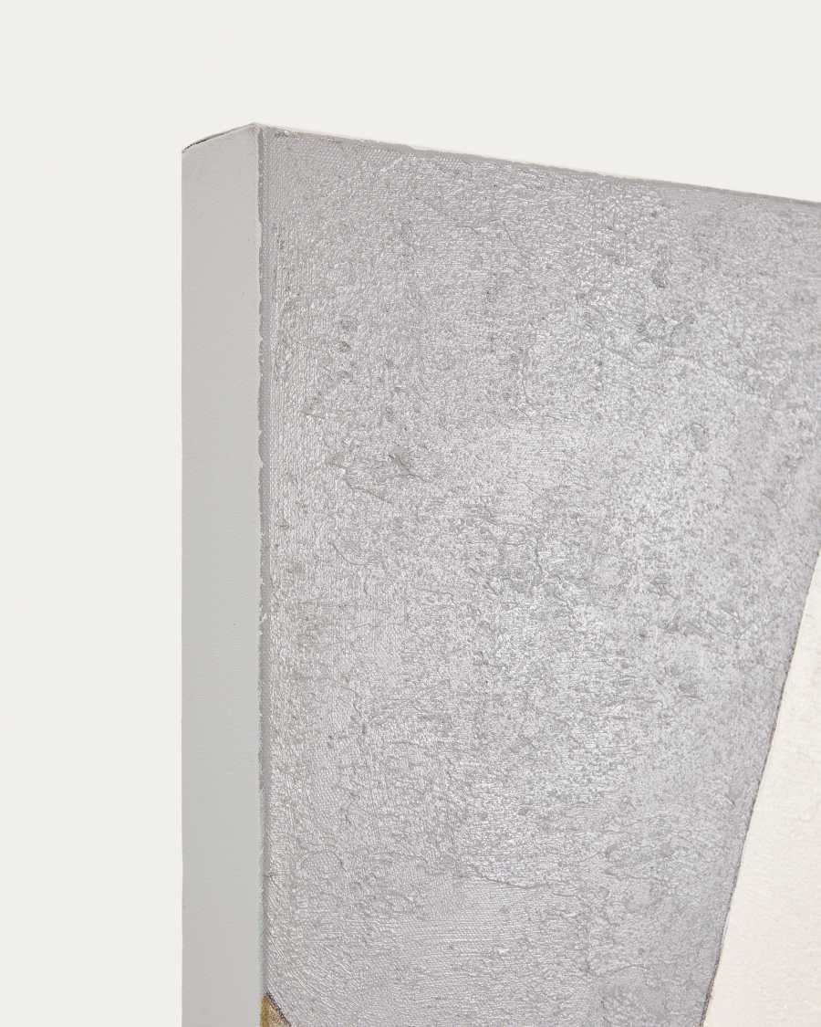 Abstrakte Leinwand Marvilo, Grau und Senfgelb, 120 x 200 cm