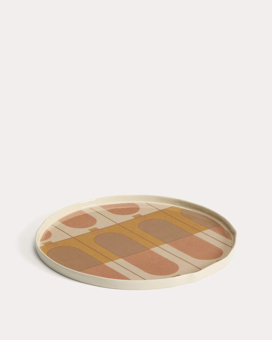 Julnet dinner plate in beige ceramic
