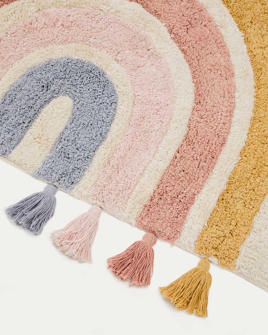 Tadea Rug cotton multicolor rainbow 90 x 150 cm