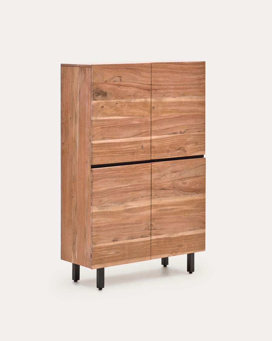 Uxue solid acacia wood sideboard in a natural finish, 100 x 155 cm