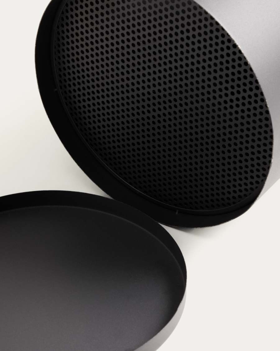 Atin dark grey metal large umbrella stand